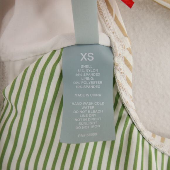 Antonio Melani Bikini Top Striped Twist Front Bralette Bandeau Retro Style XS - Picture 16 of 16